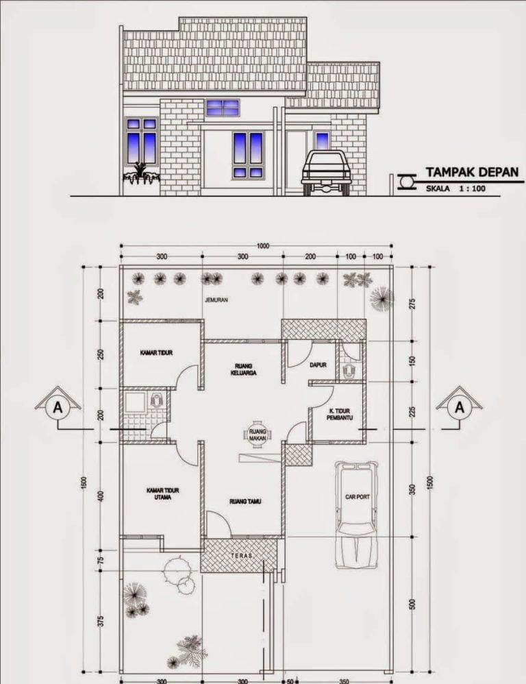 Struktur Denah Pondasi Rumah Ukuran X Terbaik