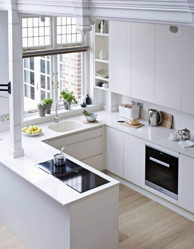 Desain Dapur Modern Ukuran 2x3 Putih