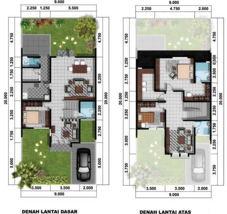 8 Desain Denah Rumah Minimalis 3 Kamar Ukuran 7x9 Terbaru