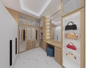 Walk In Closet Revisi Tampak 2 - Mirach Interior