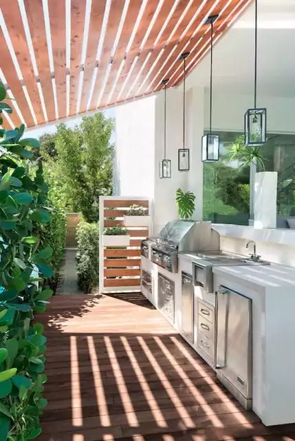 Desain Dapur Terbuka Dibelakang rumah