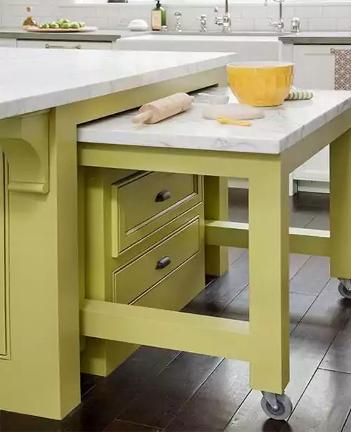 Desain Meja Tersembunyi Untuk Dapur Kecil