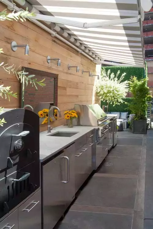 Gambar Dapur Terbuka di belakang rumah