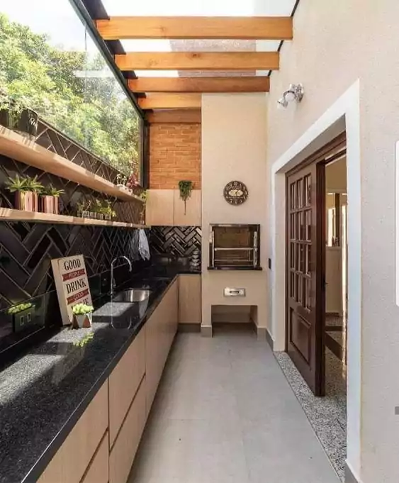 Inspirasi Dapur Terbuka Dengan Taman