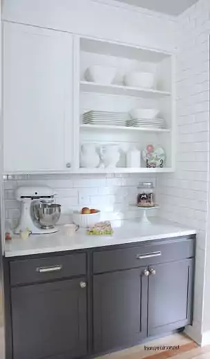 Desain Dapur Minimalis 1x1 Hitam & Putih