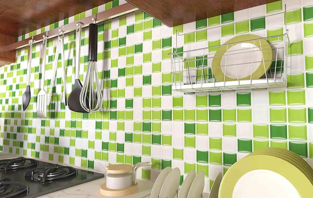 Model Keramik Dinding Dapur Warna Hijau