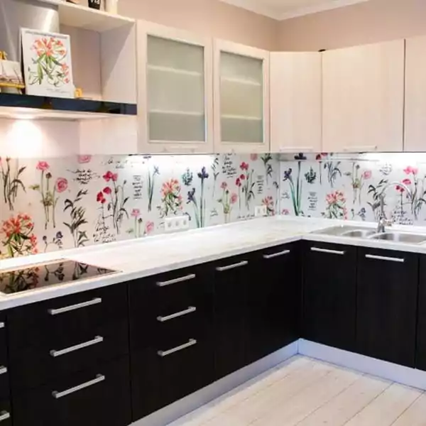Keramik Dinding Dapur Motif Bunga
