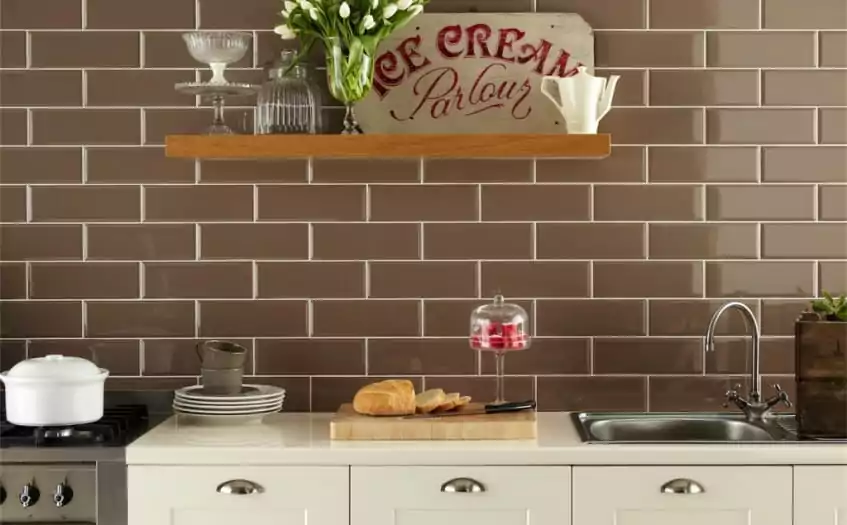 Model Keramik Dinding Dapur Warna Coklat