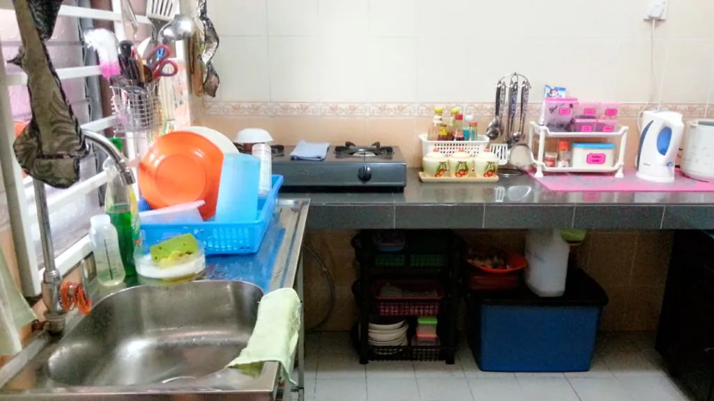 dapur cantik sederhana di kampung