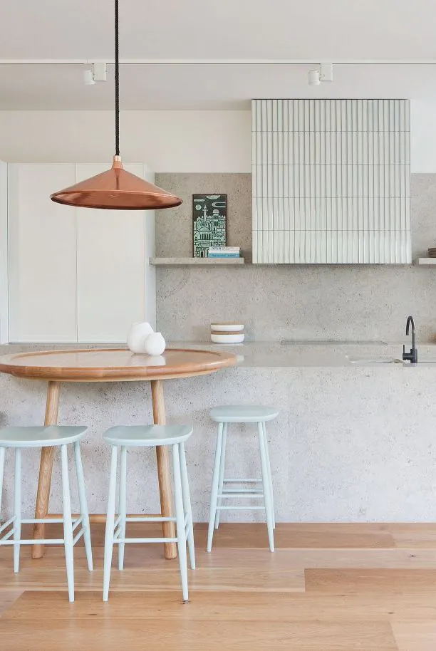 dapur cantik sederhana di kampung dengan pantry kecil
