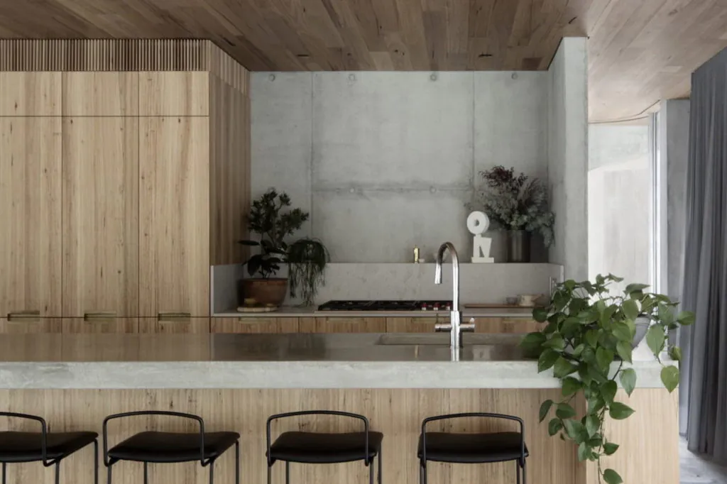 meja dapur granit dengan hpl