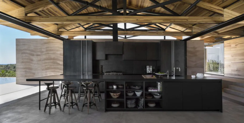 meja dapur granit warna hitam
