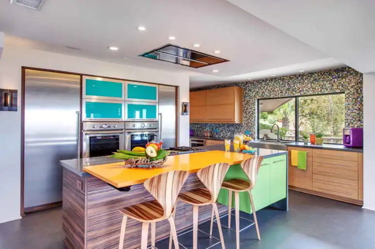 meja dapur minimalis colorfull