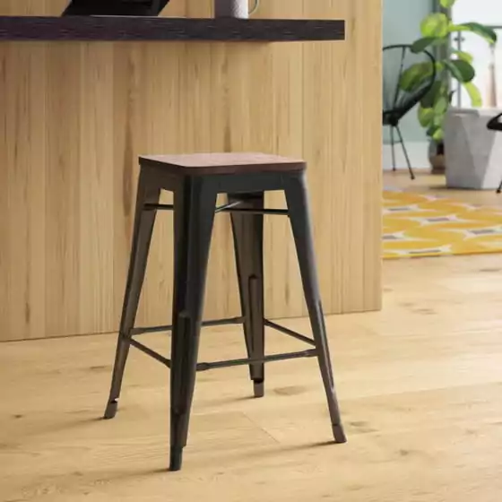 kursi mini bar kayu simpel