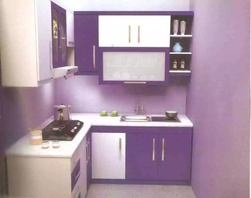 warna cat dapur ungu muda