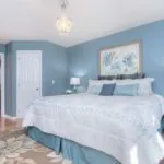 banner dekorasi kamar warna biru putih