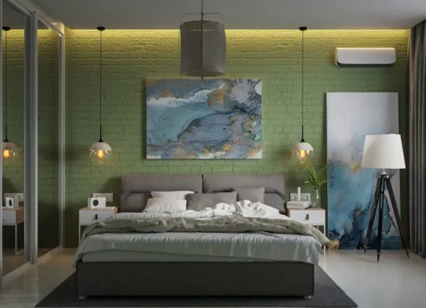 dekor kamar warna hijau