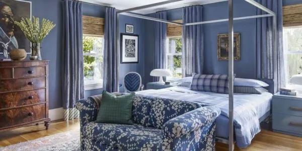 dekorasi cat kamar warna biru