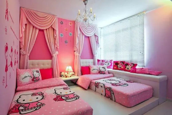 dekorasi kamar anak perempuan hello kitty