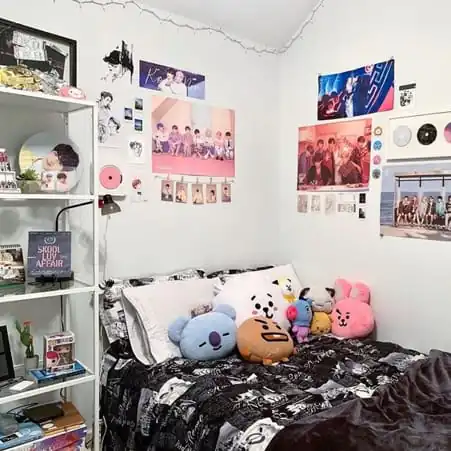 dekorasi kamar bts simple