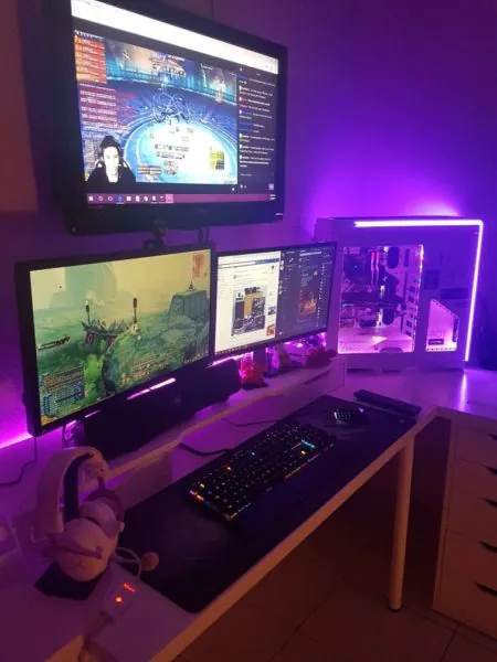 dekorasi kamar gaming bagus