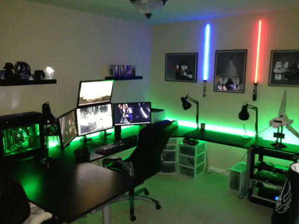 dekorasi kamar gaming star wars