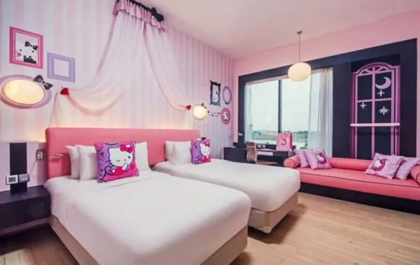 dekorasi kamar mewah hello kitty