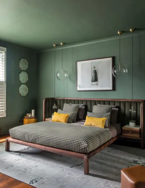 dekorasi kamar warna hijau tosca