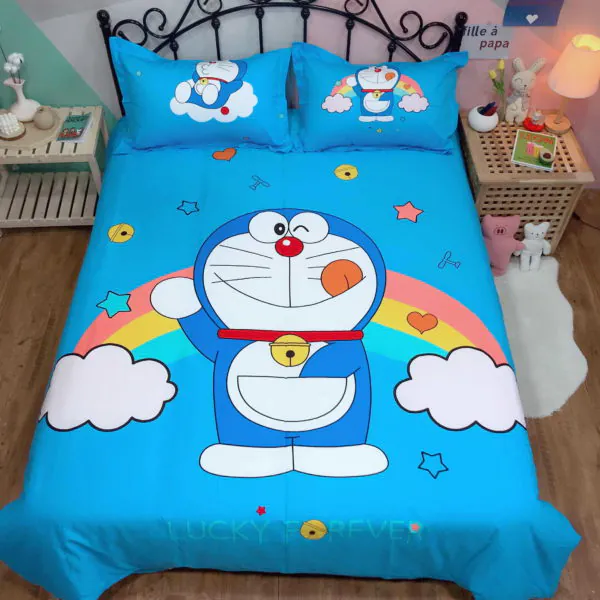 dekorasi spring bed doraemon
