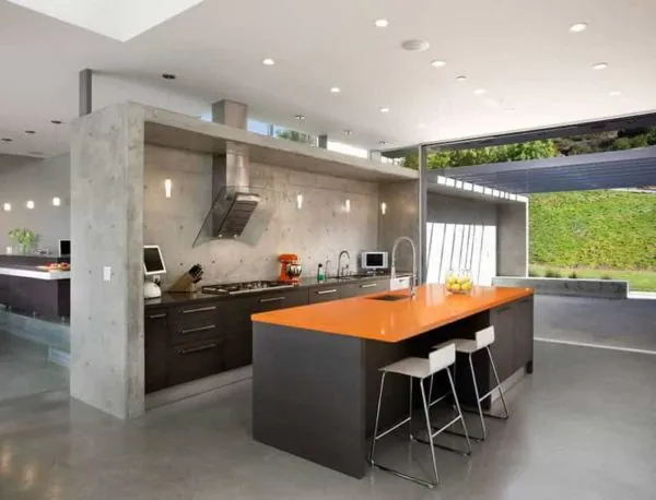 desain meja dapur cor