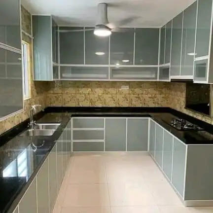 kitchen set alumunium grey