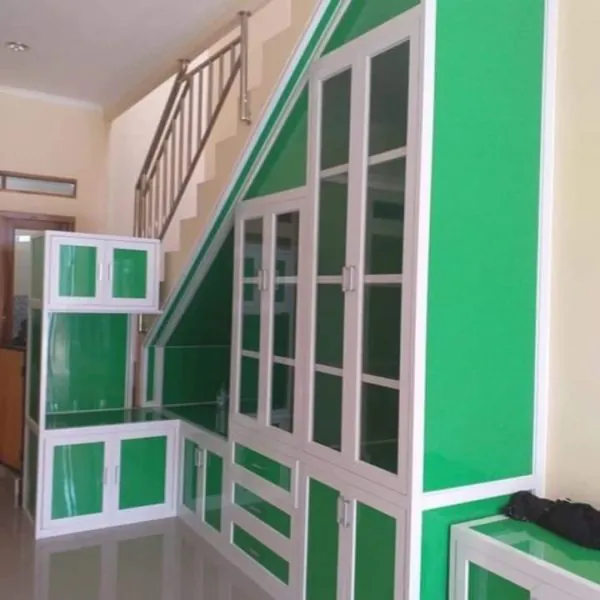 kitchen set alumunium hijau