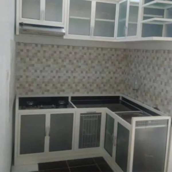 kitchen set alumunium kaca