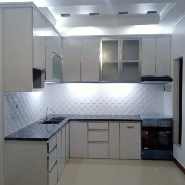 kitchen set alumunium letter l