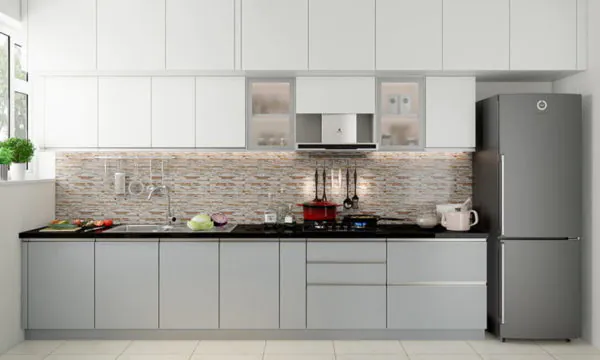 kitchen set alumunium putih