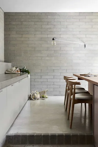 meja dapur cor minimalis