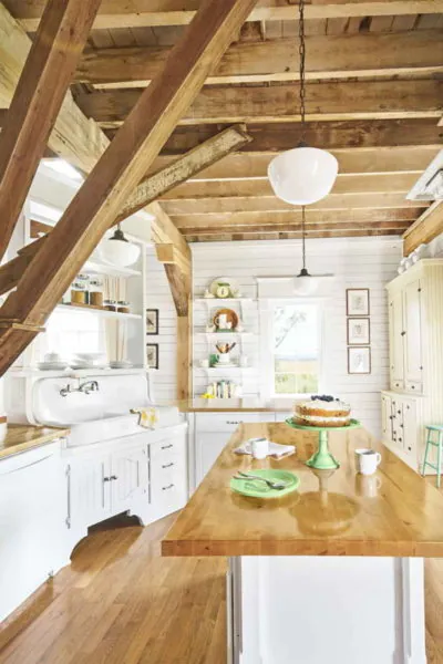 model dapur mewah kayu