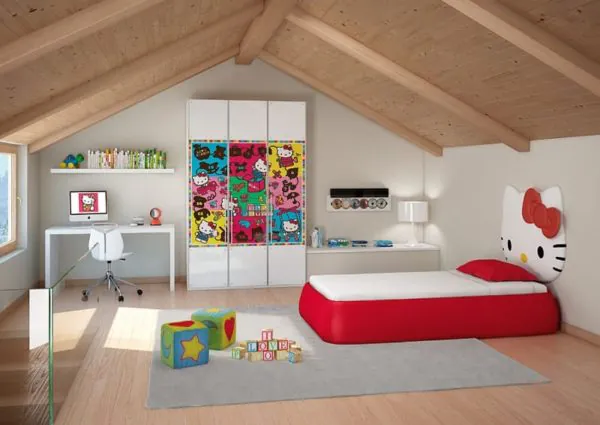 tempat tidur hello kitty