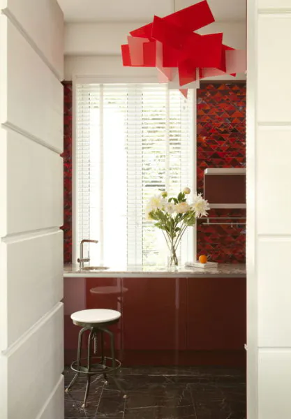 warna dapur merah merona