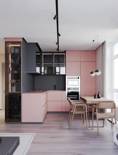 warna dapur pink