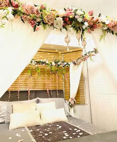 dekor kamar pengantin sempit modern