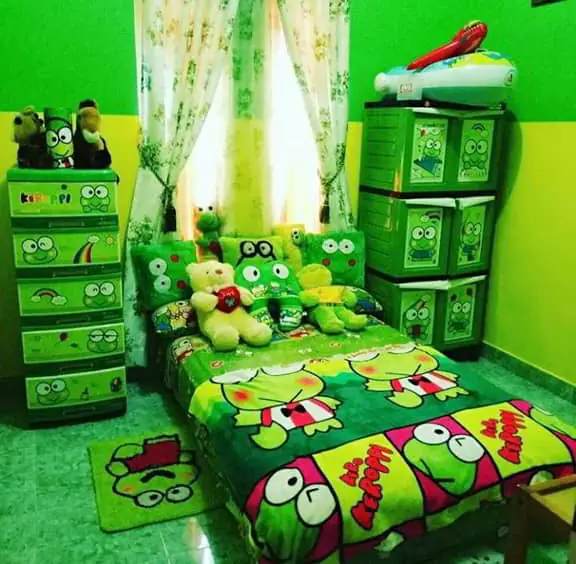 dekorasi kamar keroppi minimalis