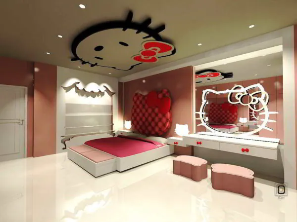 dekorasi kamar mewah hello kitty dewasa