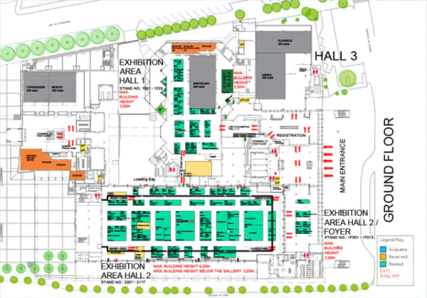 denah ruang pameran indoor