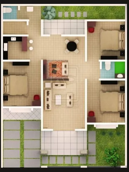 denah rumah sederhana minimalis