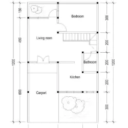 banner denah rumah 7x12