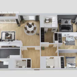 banner denah rumah 8x12