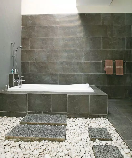 desain kamar mandi sederhana dan murah batu alam modern