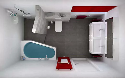 desain kamar mandi ukuran 2x1 meter mewah