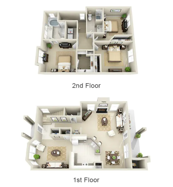 desain rumah 2 lantai 3d type 46